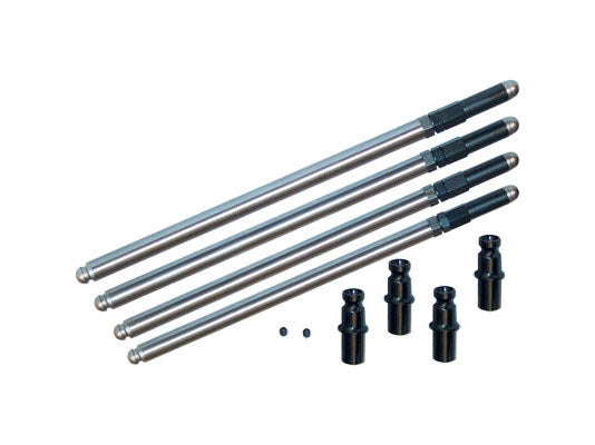 Adjustable Pushrod Kit with Solid Tappet Adapters. Fits Big Twin 1966-1984. - S&S