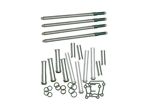 Standard Adjustable Pushrod Kit - Chrome. Fits Twin Cam 1999-2017. - S&S