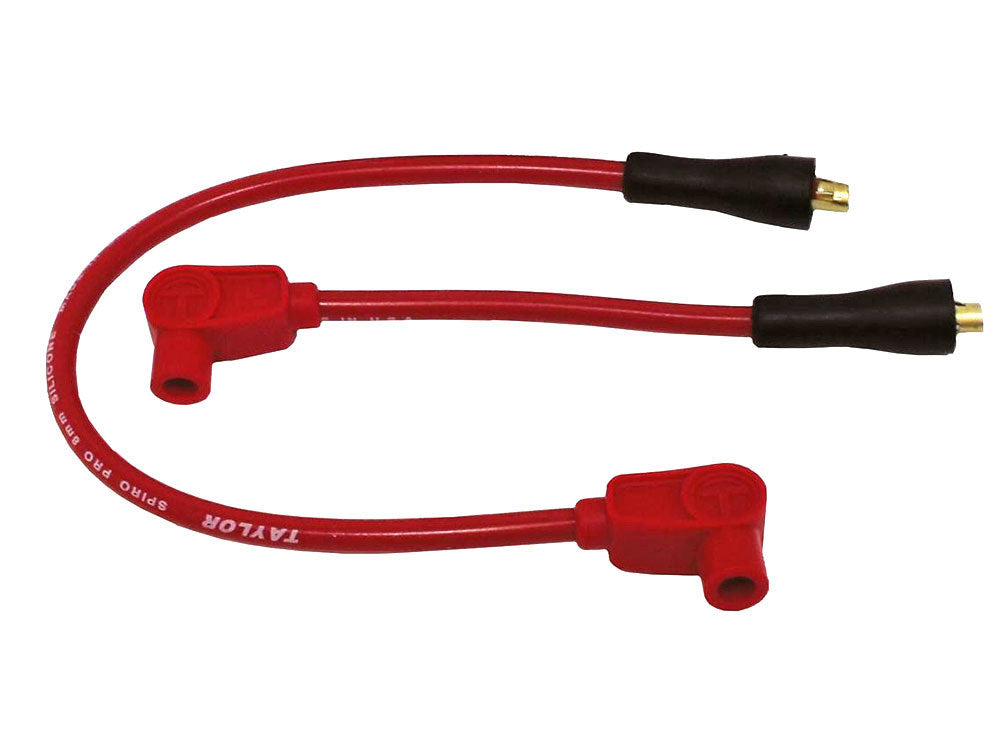 8mm Spark Plug Wire Set - Red. Fits Softail 1984-1999, Dyna 1991-1998, FL 1965-1979, FX 1965-1985 and Sportster 1965-1985. - Taylor Cable Products