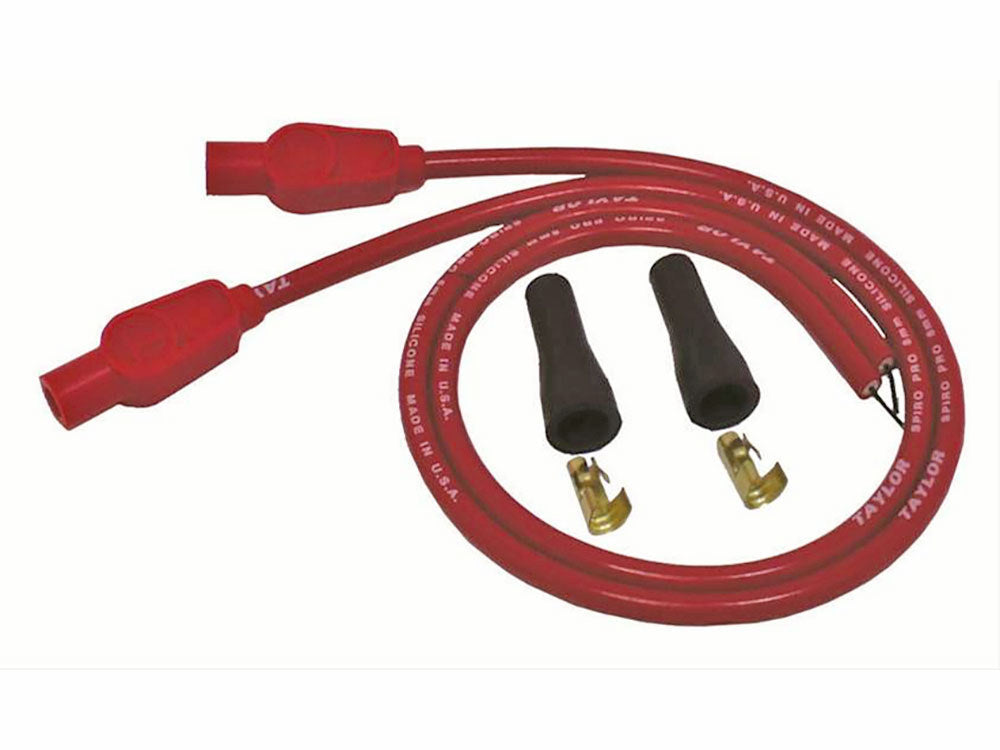 8mm 24in. Universal Spark Plug Wire Set - Red. Fits Evolution Style Engines. - Taylor Cable Products