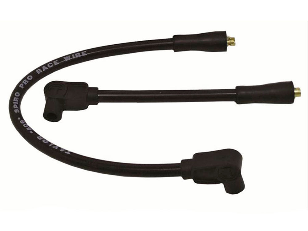 10.4mm Spark Plug Wire Set - Black. Fits Softail 1984-1999, Dyna 1991-1998, FL 1965-1979, FX 1965-1985 and Sportster 1965-1985. - Taylor Cable Products