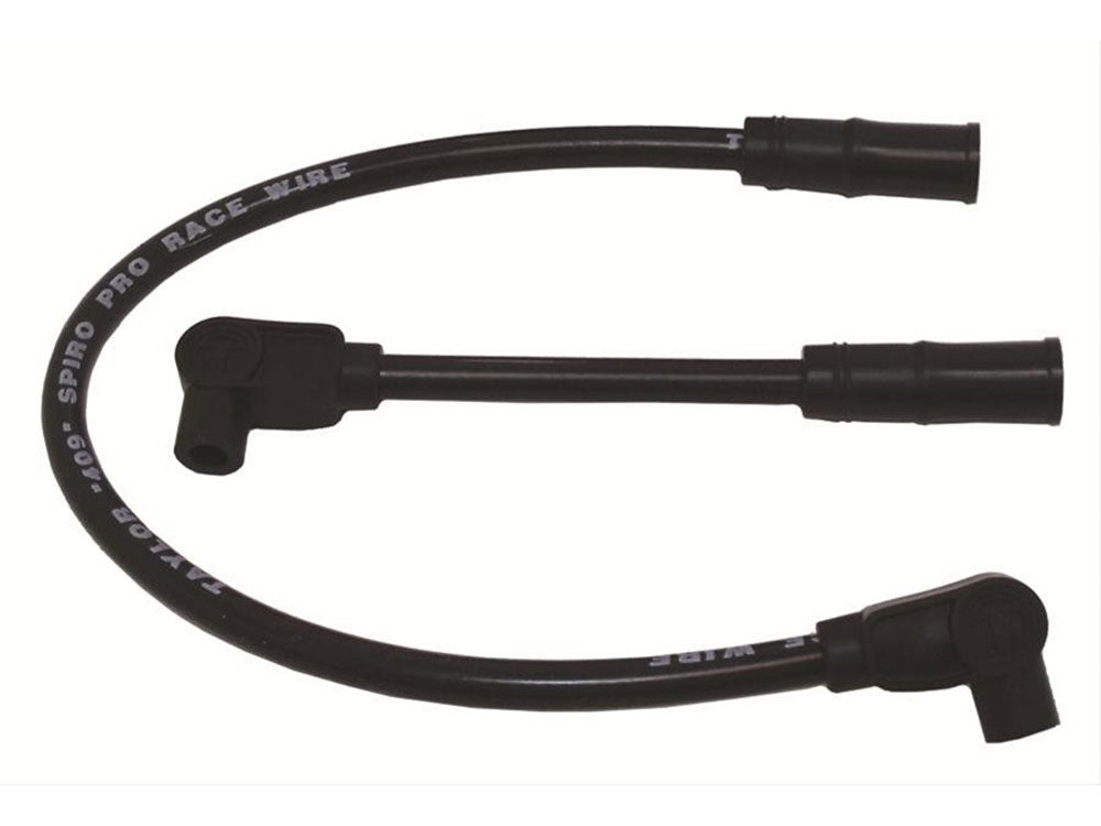 10.4mm Spark Plug Wire Set - Black. Fits Softail 2000-2017 and Dyna 1999-2017. - Taylor Cable Products