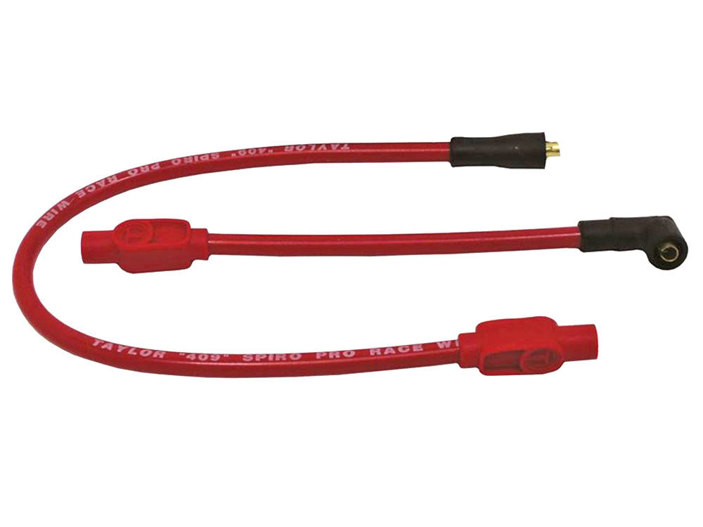 10.4mm Spark Plug Wire Set - Red. Fits Touring 1980-1998 and Sportster 1986-2003. - Taylor Cable Products