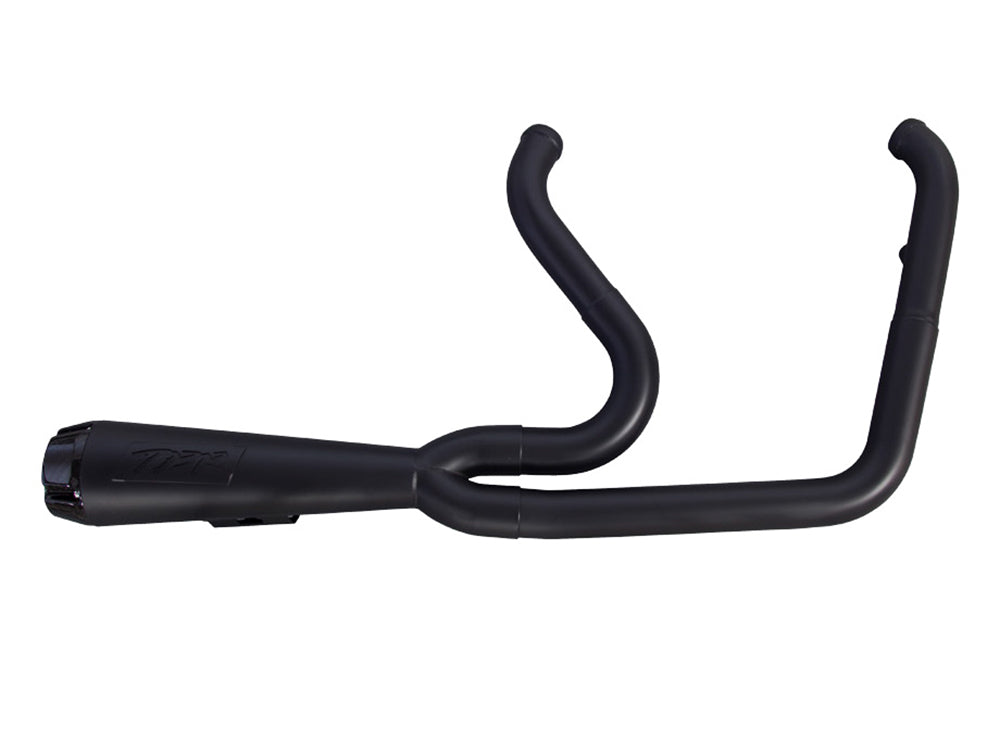 Comp-S 2-into-1 Exhaust - Black with Carbon Fiber End Cap. Fits Dyna 1991-2005. - Two Brothers Racing Exhaust