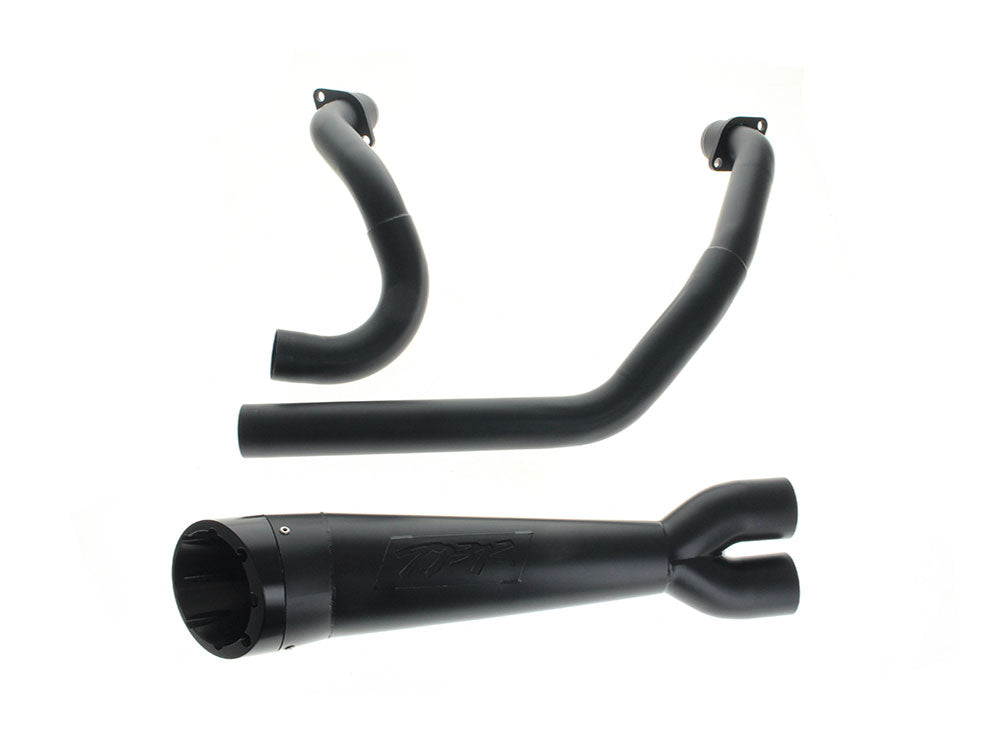 Shorty Turnout 2-into-1 Exhaust - Black. Fits Indian Cruiser 2022up - Two Brothers Racing Exhaust