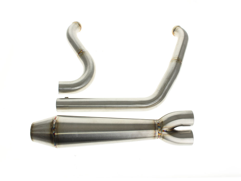 Megaphone Gen II 2-into-1 Exhaust - Stainless Steel. Fits Softail Breakout & Fat Boy 2018up - Two Brothers Racing Exhaust