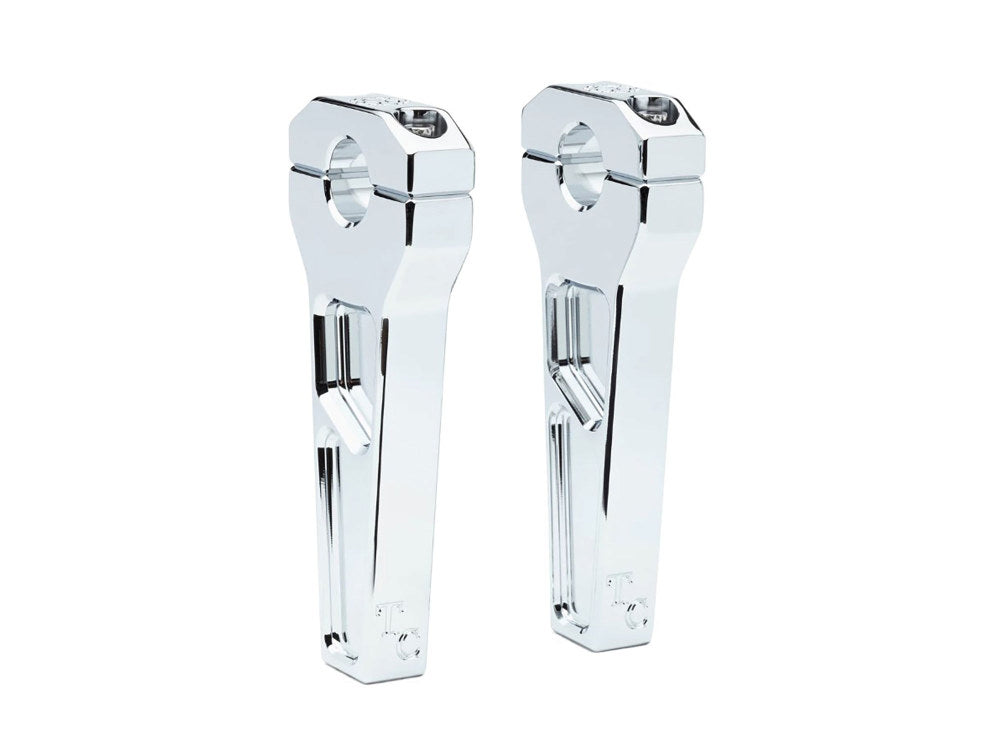 6in. Straight Two Piece Riser Kit - Chrome. Fits 1-1/8in. Handlebar. - Todds Cycle