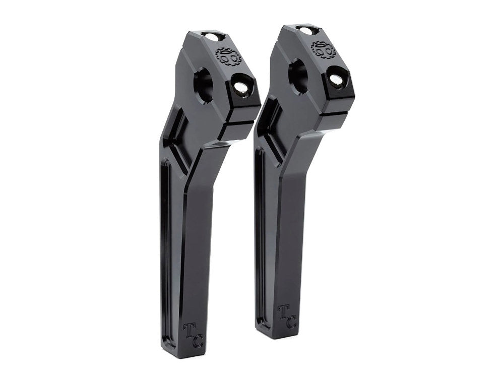 8in. Pullback Two Piece Riser Kit - Black. Fits 1-1/8in. Handlebar. - Todds Cycle