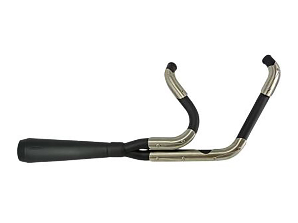 Assault 2-into-1 Exhaust - Black. Fits Dyna 2006-2017. - Trask Performance
