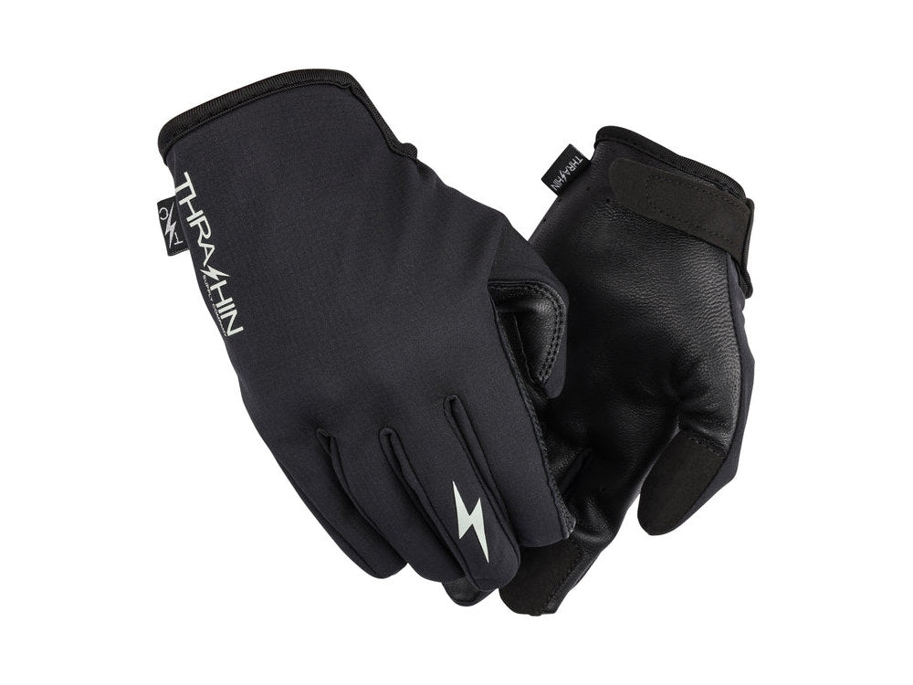 Black Stealth Windbreaker Gloves - Size Medium - Thrashin Supply