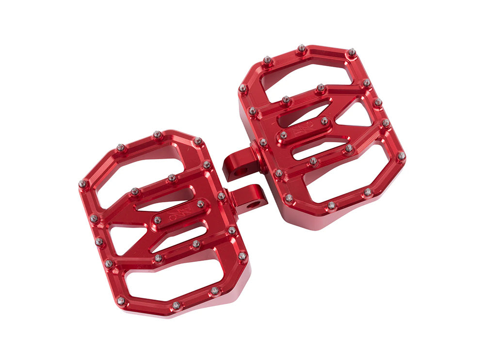 Aggressor Mini Floorboards with HD Male Mount - Red - Thrashin Supply