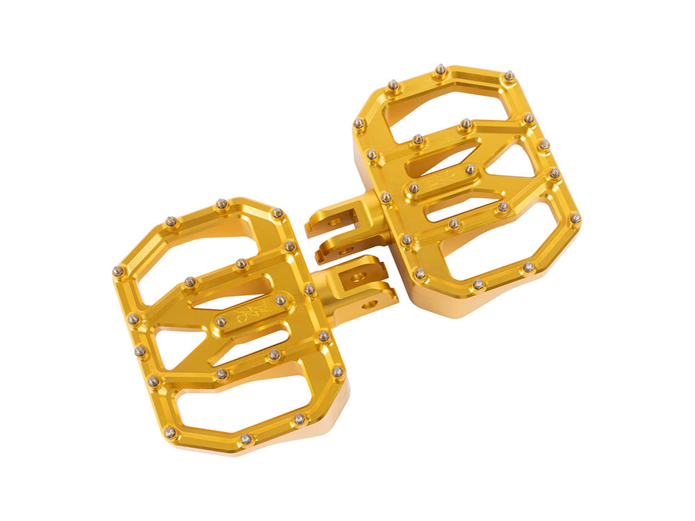 Aggressor Mini Floorboards - Gold. Fits Softail 2018up Front Rider - Thrashin Supply