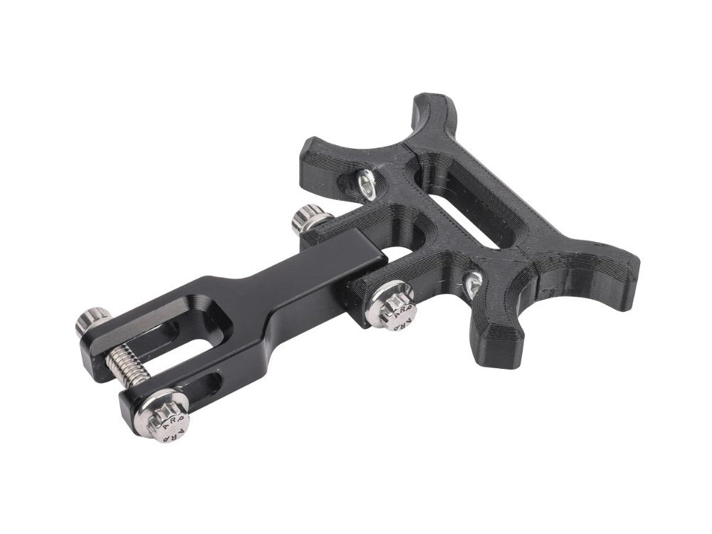 Thrashin Holeshot Risers to Gauges Relocation Bracket - Black. Fits Thrashin' Gauge housings. - Thrashin Supply