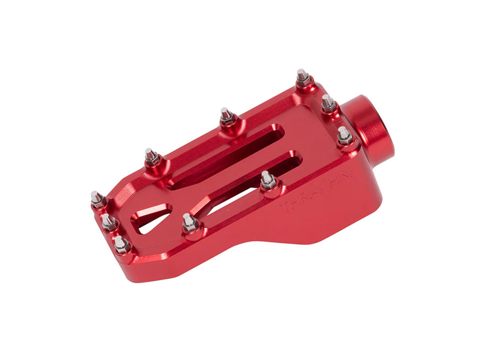 Aggressor Brake Arm Pedal - Red. Touring 2014up (Using Thrashin Brake Arms) - Thrashin Supply