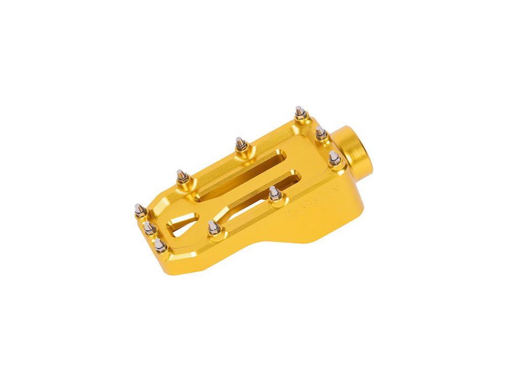 Aggressor Brake Arm Pedal - Gold. Touring 2014up (Using Thrashin Brake Arms) - Thrashin Supply