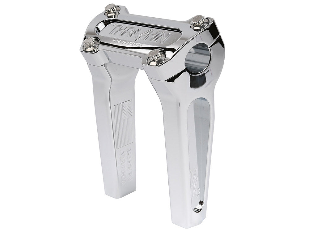 6in. Straight Thrashin Risers - Chrome. Fits 1in. Handlebar - Thrashin Supply