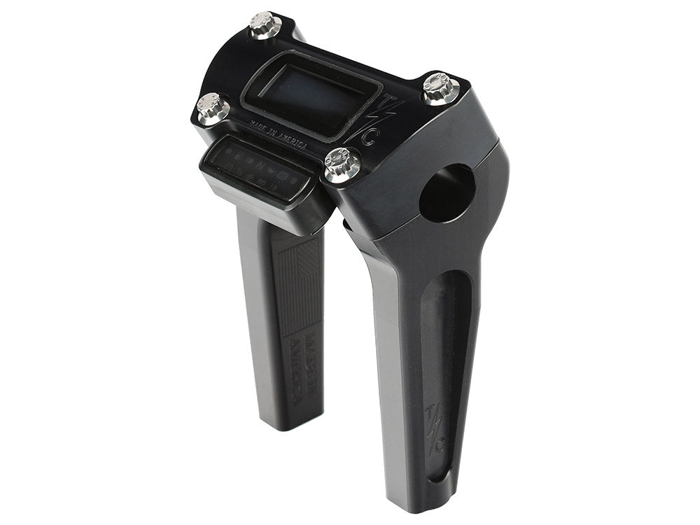 6in. Straight Thrashin Risers - Black. Fits Softail Street Bob, Low Rider ST, Standard & Breakout 2018-2024 - Thrashin Supply