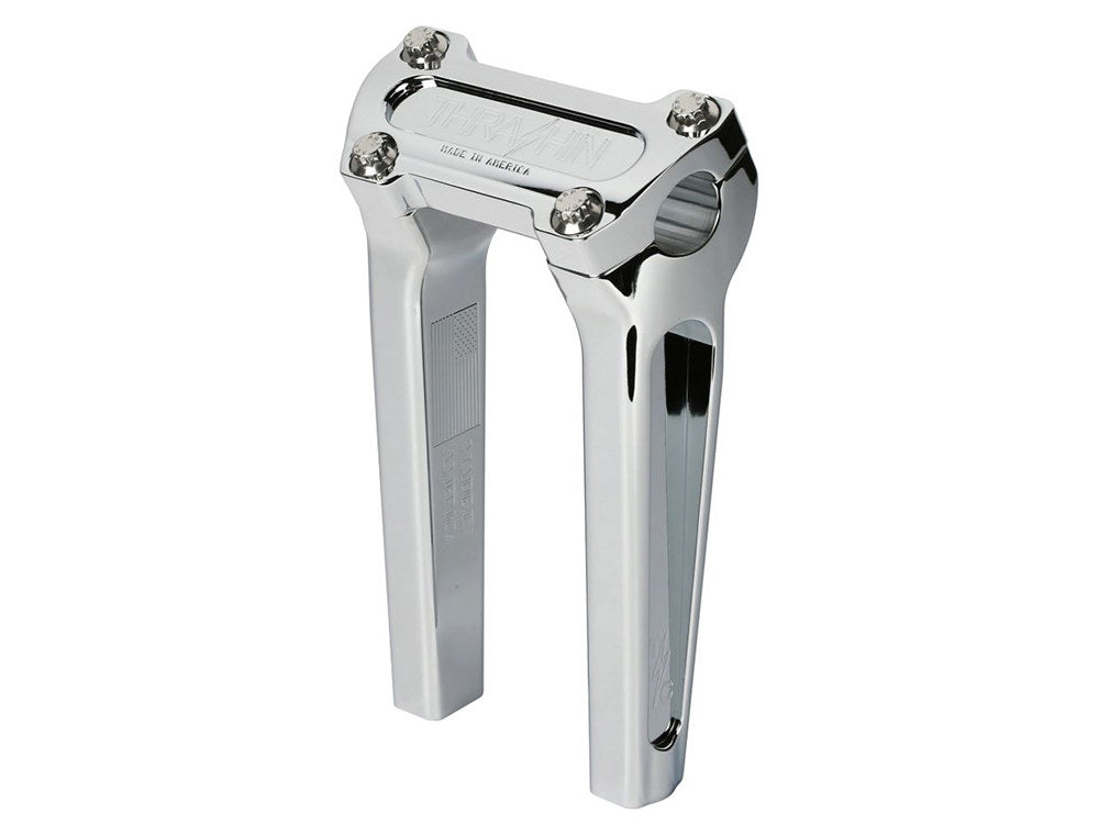 8in. Straight Thrashin Risers - Chrome. Fits 1in. Handlebar - Thrashin Supply