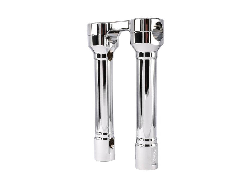 8in. Hole Shot Risers - Chrome. Fits 1in. Handlebar - Thrashin Supply