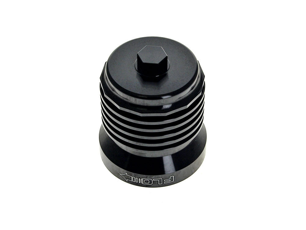 FLO Reusable Oil Filter - Black. Fits Milwaukee Eight 2017up, Twin Cam 1999-2017, Evolution 1984-1999 & Sportster 1984-2021 - Ultra Cool