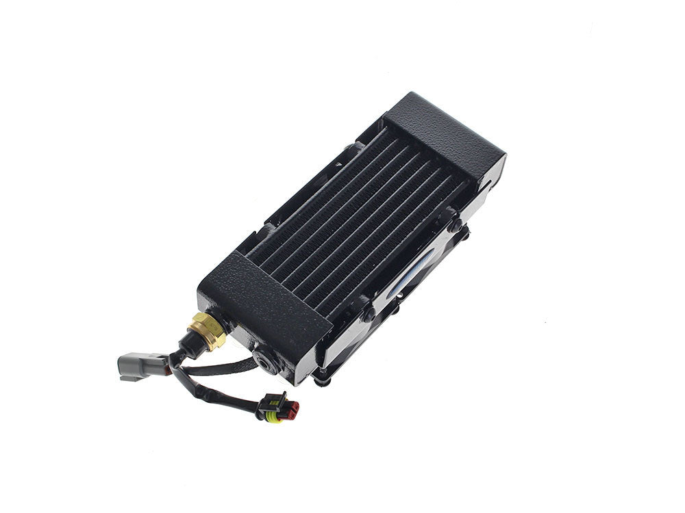 Fan Assisted Side Mount Oil Cooler Kit - Naked. Fits Touring 2017-2024 with Harley-Davidson Chopped Engine Guard - Ultra Cool