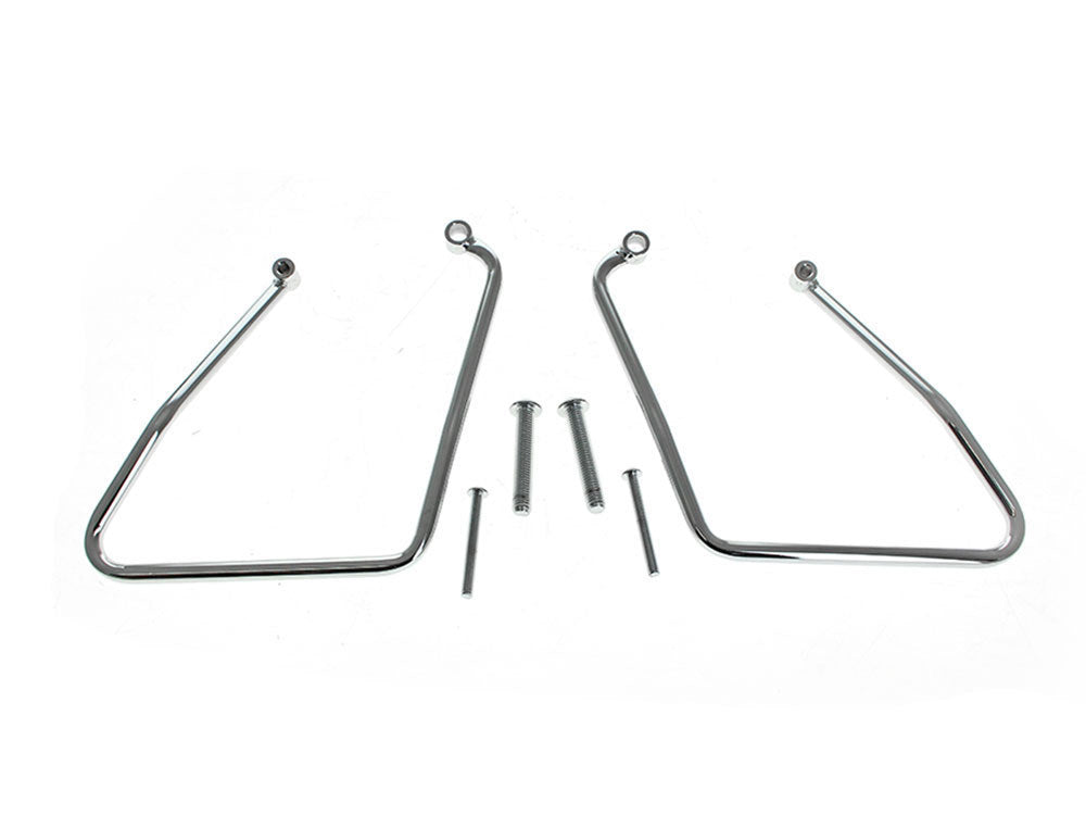 Saddlebag Supports - Chrome. Fits Most Sportster 2004-2014 - V-Factor