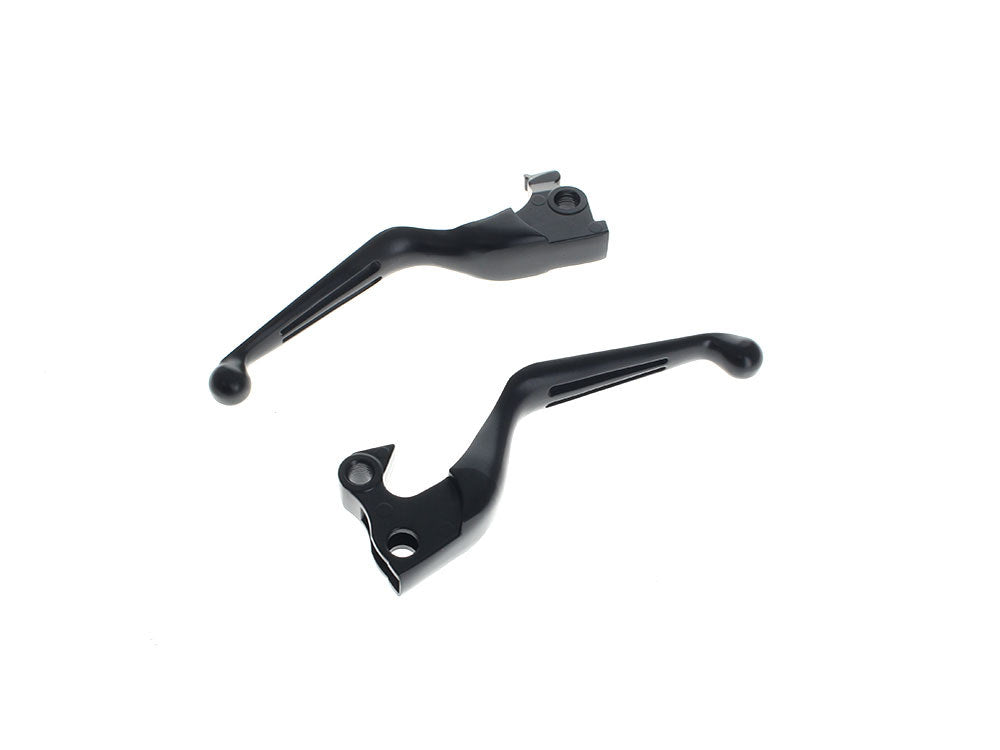Slotted Hand Levers - Black. Fits Sportster 2014-2021 - V-Factor