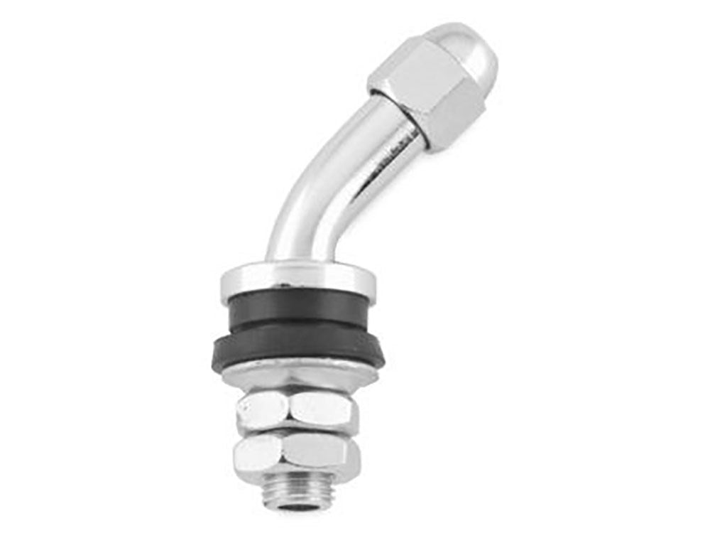 Valve Stem with 45 Degree Angled. Chrome - V-Factor