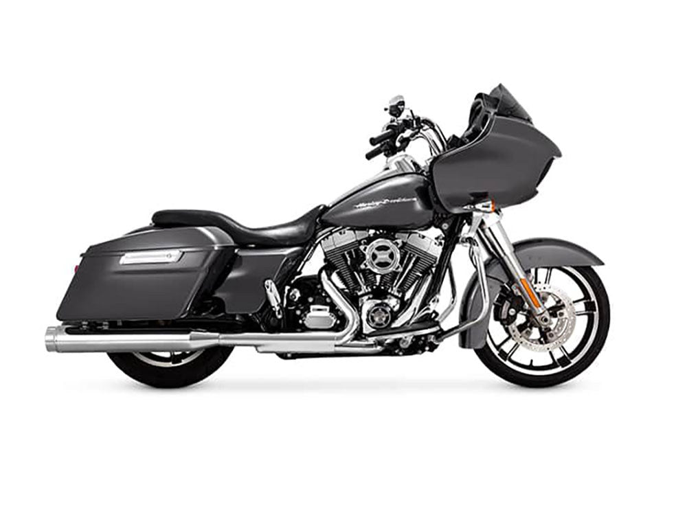4.5in. Torquer 450 Slip-On Mufflers - Chrome with Chrome End Caps. Fits Touring 1995-2016 - Vance And Hines