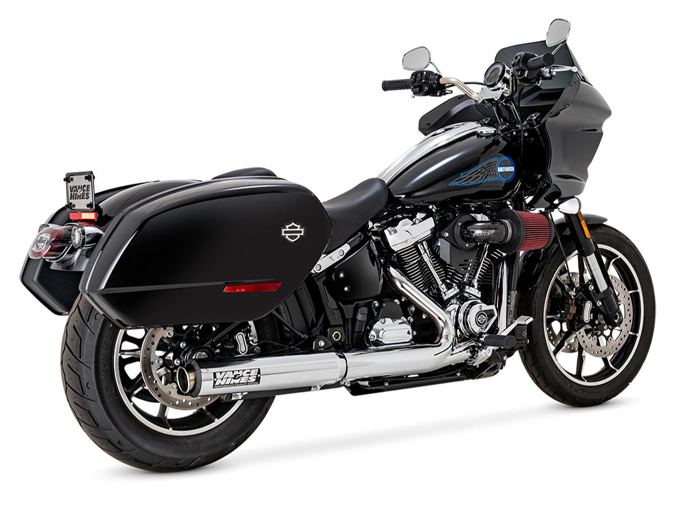 4in. Supersport Slip-On Muffler - Chrome. Fits Softail Street Bob, Low Rider S, Low Rider ST & Heritage 2025up - Vance And Hines