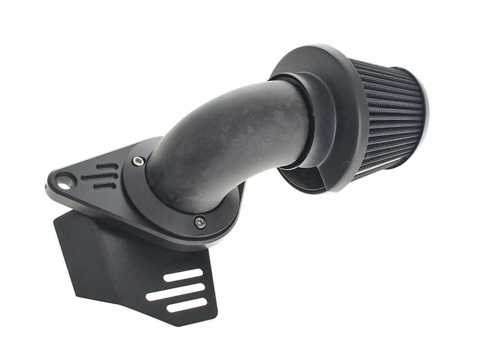 90deg VO2 Falcon XL Air Cleaner Kit - Gloss Forged Carbon Fiber. Fits Touring 2017-2024 & Softail 2018-2024 - Vance And Hines