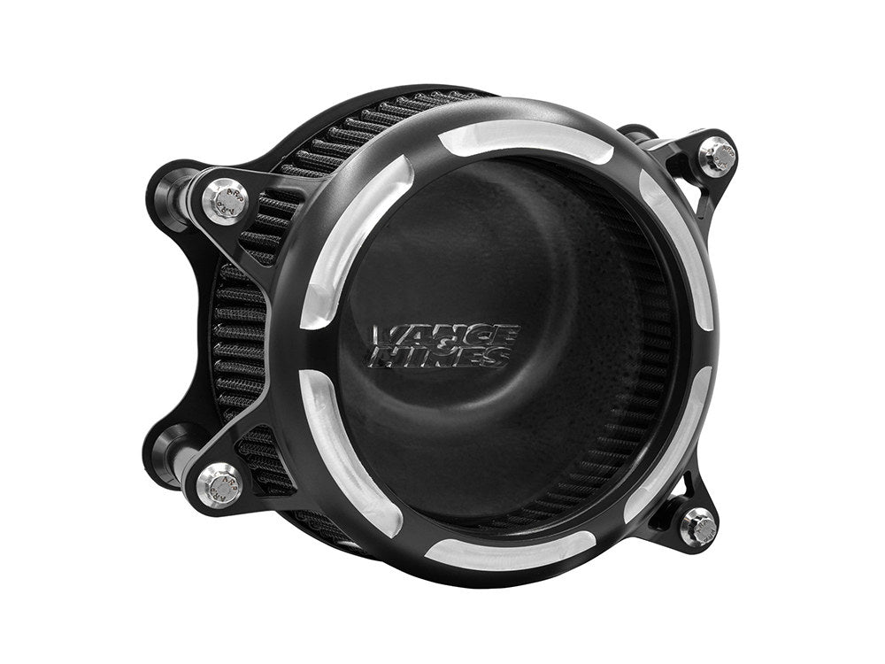 VO2 Insight Air Cleaner Kit - Black Contrast. Fits Touring 2008-2016, Softail 2016-2017, CVO Softail 2011-2017 & Dyna Low Rider S 2016-2017 with Throttle-by-Wire - Vance And Hines
