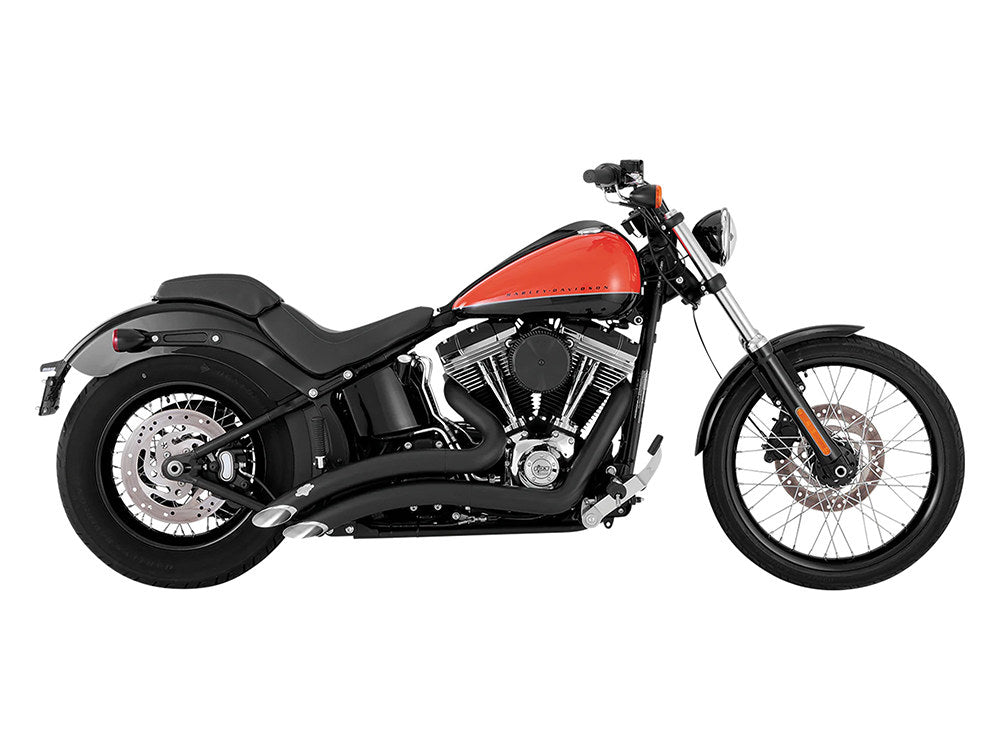 Big Radius Exhaust - Black. Fits Softail 1986-2017 Non-240 Tyre Models - Vance And Hines