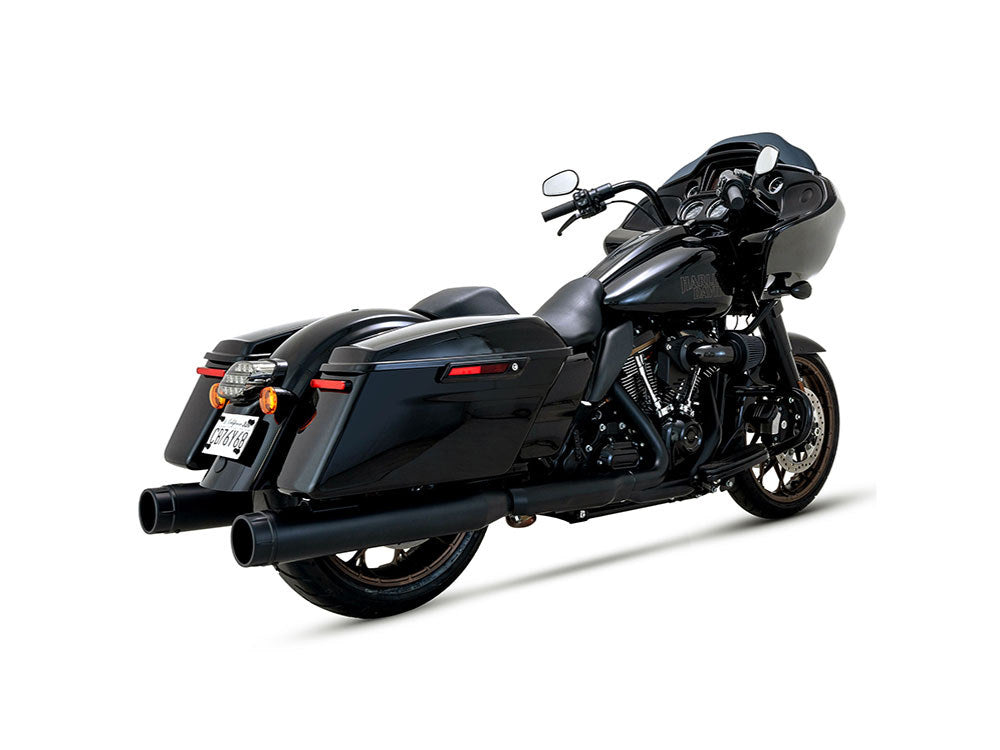4.5in. Torquer 450 Slip-On Mufflers - Black with Black End Caps. Fits Touring 2017up - Vance And Hines