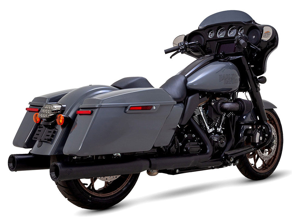 4in. Eliminator 400 Slip-On Mufflers - Black. Fits Touring 2017up - Vance And Hines