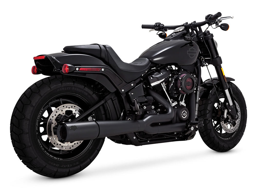 Pro Pipe 2-into-1 Exhaust - Black. Fits Softail 2018up Non-240 Tyre Models - Vance And Hines