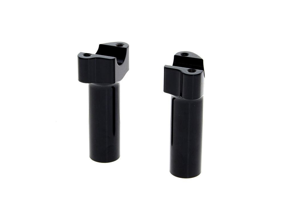 4-1/2in. Tall Risers with 1-1/4in. Thick Base - Gloss Black. Fits 1in. Handlebar. - Wild 1 Handlebars