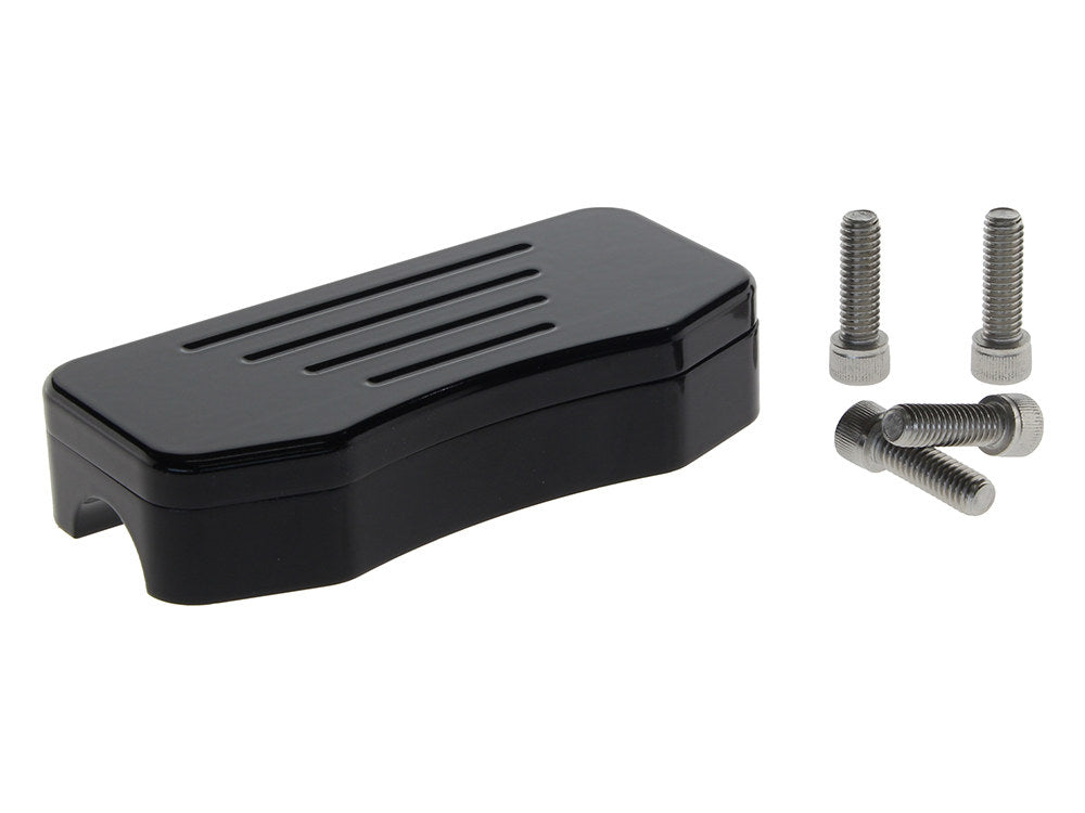 Handlebar Milled Top Clamp with Hidden Bolts - Gloss Black. - Wild 1 Handlebars