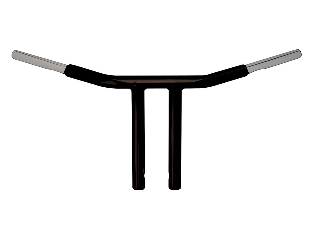 10in. x 1-1/4in. Chubby Chopper T-Bar Handlebar - Gloss Black. - Wild 1 Handlebars