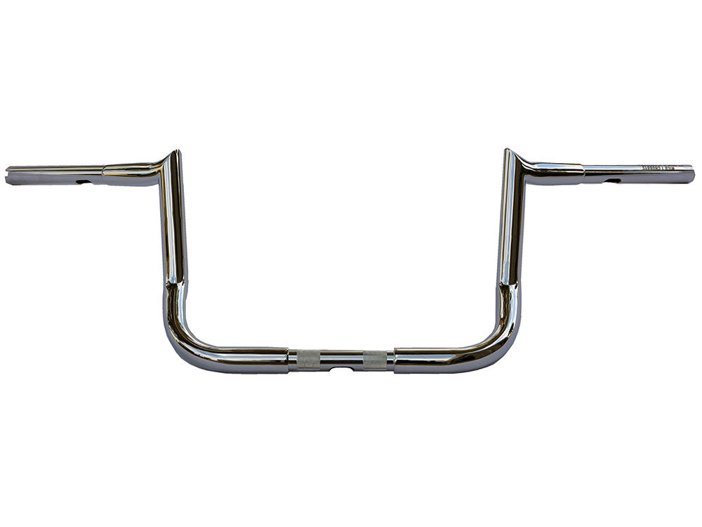 10in. x 1-1/4in. Chubby Bagger Hooked Ape Hanger Handlebar - Chrome. Fits Ultra Models 1996-2024 and Street Glide 1996-2023 - Wild 1 Handlebars