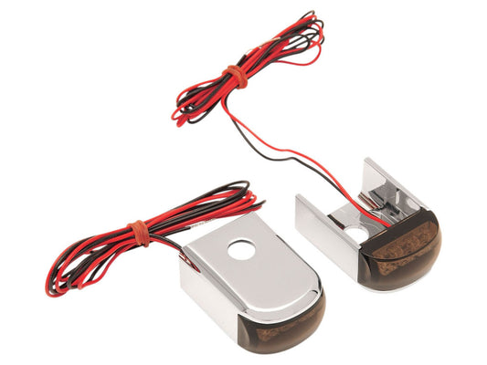 Strut Light Kit with Red Run/Brake & Amber Turn Signal - Chrome. Fits Dyna 1991-2005 - Alloy Art