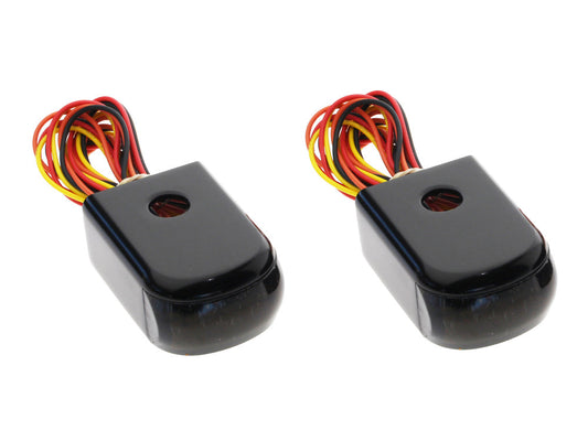 Strut Light Kit with Red Run/Brake & Amber Turn Signal - Black. Fits Dyna 1991-2005 - Alloy Art