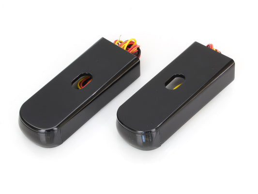 Strut Light Kit with Red Run/Brake & Amber Turn Signal - Black. Fits Dyna 2006-2017. - Alloy Art