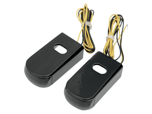 Strut Light Kit with Red Run/Brake & Amber Turn Signal - Black. Fits Sportster 2004-2021. - Alloy Art