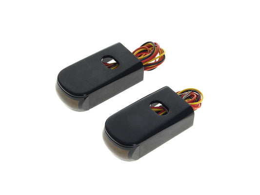 Strut Light Kit with Red Run/Brake & RED Turn Signal - Black. Fits Sportster 2004-2021. - Alloy Art