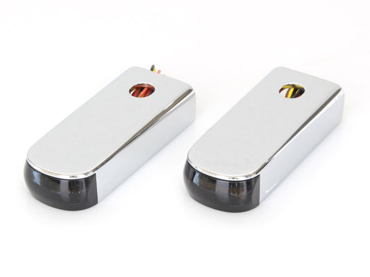 Strut Light Kit with Red Run/Brake & Amber Turn Signal - Chrome. Fits Softail 1984-2017. - Alloy Art