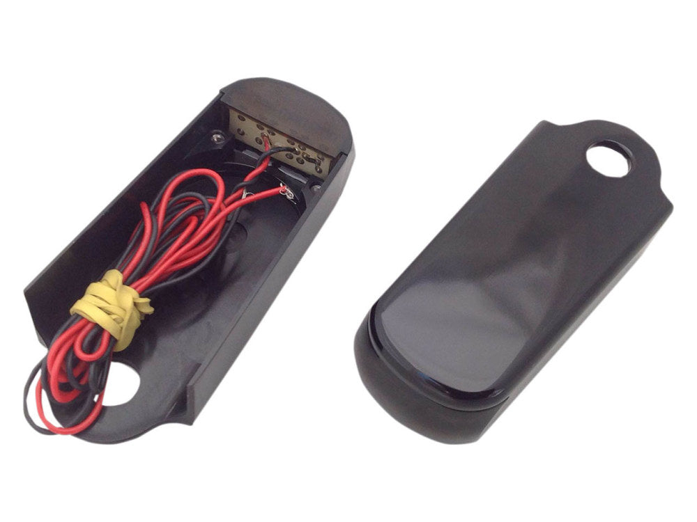 Strut Light Kit with Red Run/Brake & Amber Turn Signal - Black. Fits Softail Blackline and Slim 2011-2017. - Alloy Art