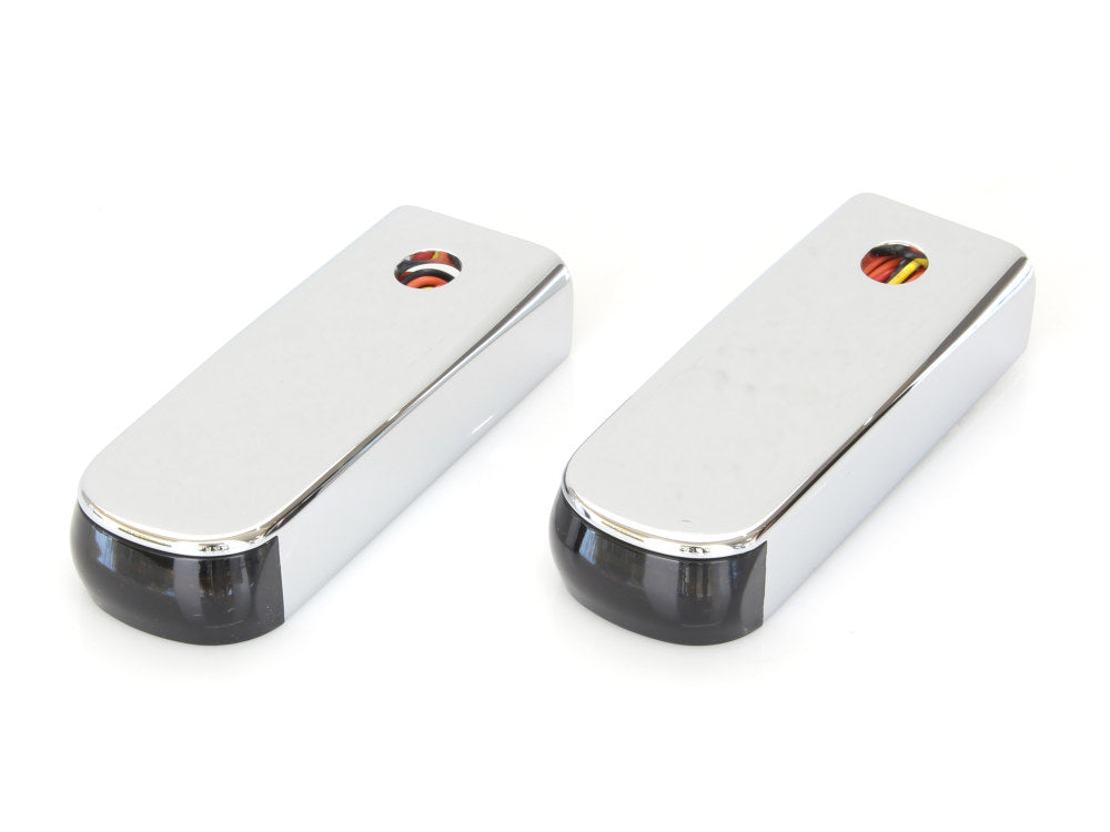 Strut Light Kit with Red Run/Brake & Amber Turn Signal - Chrome. Fits Heritage 2018up & Deluxe 2018-2020 - Alloy Art