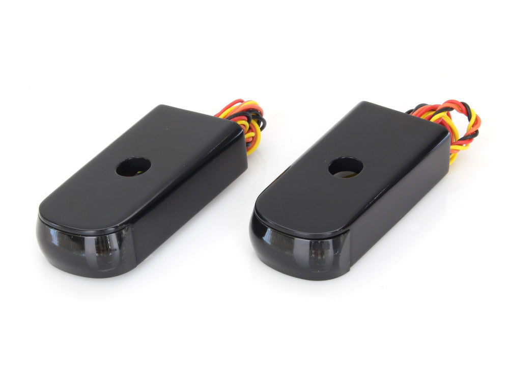 Strut Light Kit with Red Run/Brake & Amber Turn Signal - Black. Fits Softail Slim & Street Bob 2018up & Standard 2020up. - Alloy Art
