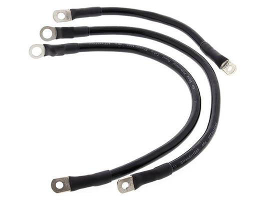 Battery Cable Kit - Black. Fits FL 1965-1979. - All Balls Racing